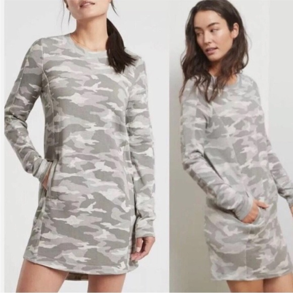 Size XL Athleta Plus Gray Casual Balance Camo Lux Athletic Dress - Picture 1 of 7